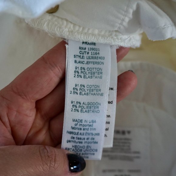 NEW Frame Le Skinny De Jeanne in Blanc Jefferson Size 26 - Picture 10 of 12